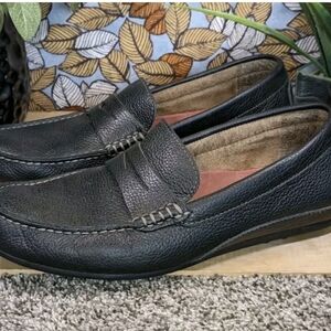 Florsheim Black Leather Driving Shoes Mens Size 8M Casual Loafers